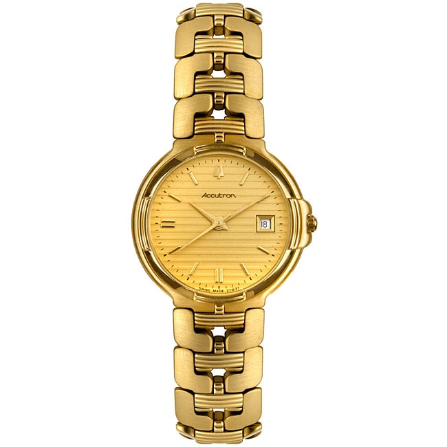 Accutron by Bulova Womens Yellow Goldtone Watch