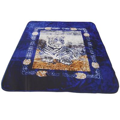 Ysela Bedding Acrylic White Tiger Print Blanket