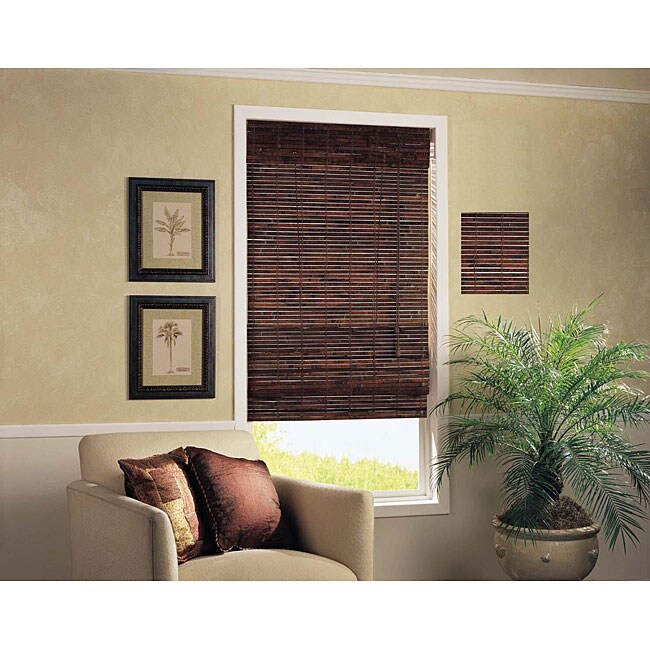 Shop Bellona Bamboo Roman Shade (34 in. x 72 in.) - Free ...