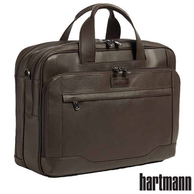 hartmann aviator expandable leather briefcase