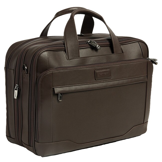 hartmann aviator expandable leather briefcase