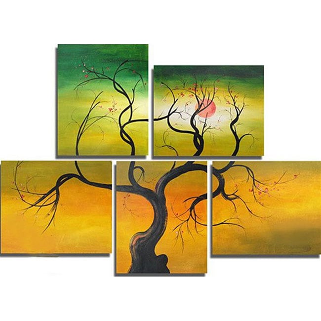 Hand painted Wild Tree Canvas Art  