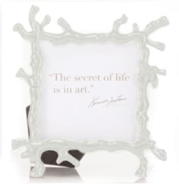 Kenneth Jay Lane Seat Life White Coral Frame  