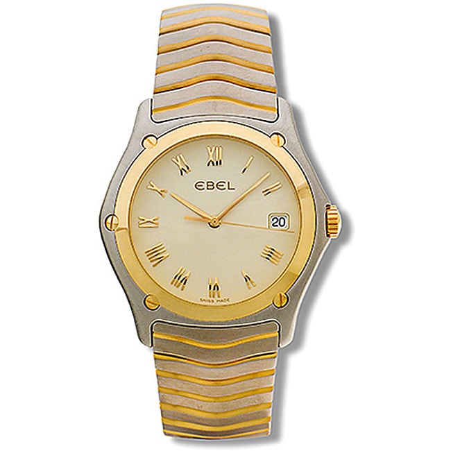 Ebel Classic Wave Men's Steel and 18k Gold Watch - Overstock™ Shopping ...