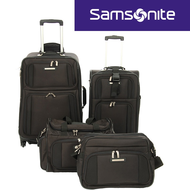 Samsonite 4piece Black Luggage Set Free Shipping Today 11719970