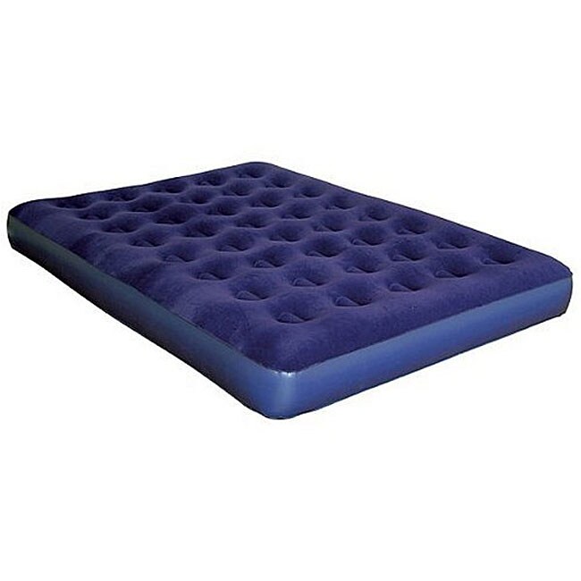 Deco Flocked Air Bed with Sponge Pump  