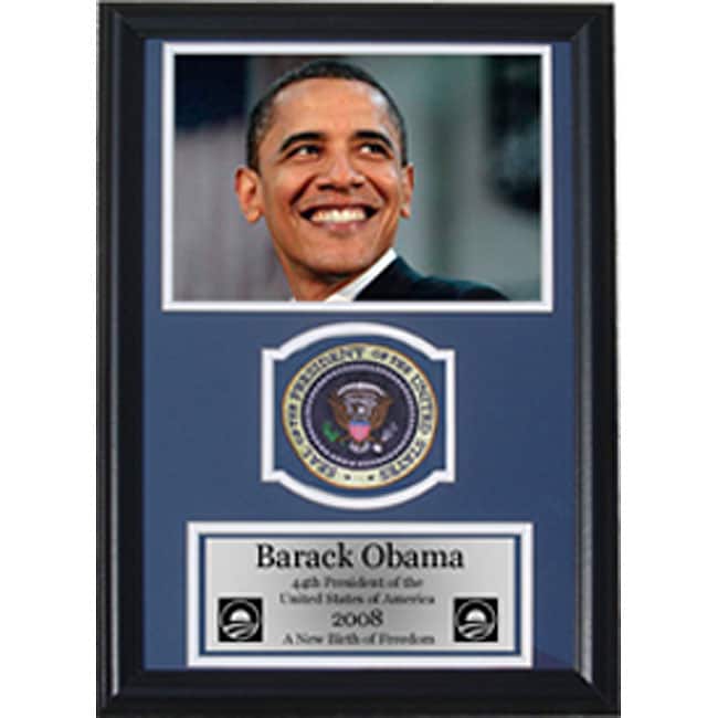 Professionally Framed Obama Smiling 12x18 Photo Print
