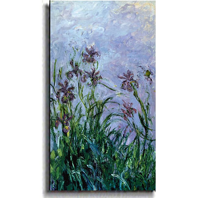 Claude Monet Les Iris Mauves Canvas Art  