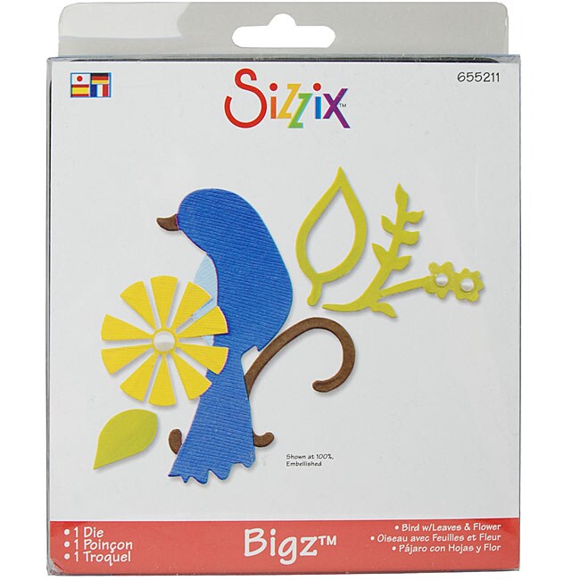 sizzix bigz bigkick big bird with leaves and flower sizzix bigz bigkick big bird with leaves and flower