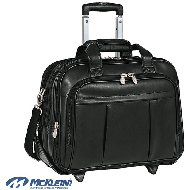 McKlein Damen Leather Detachable Wheeled Laptop Case  