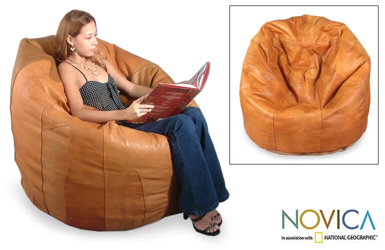 Leather Beanbag Chair Cover Brazil Overstock 3665707