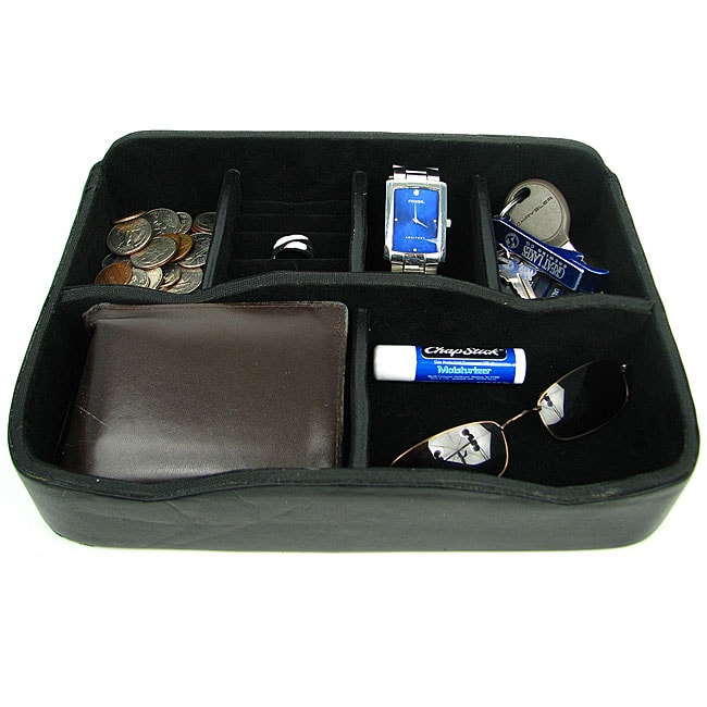 Leather Dresser Caddy and Organizer Valet (Set of 3)  