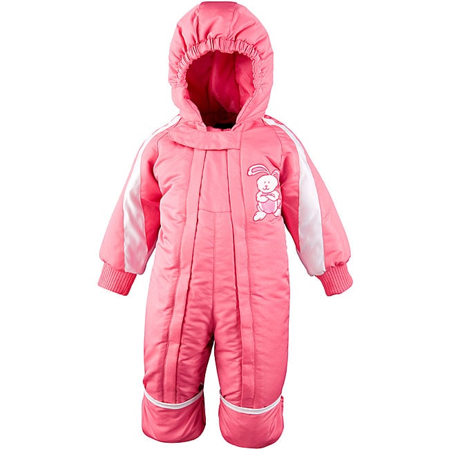 Toddler Girl's 12-month One-piece Pink Snowsuit - Overstock Shopping ...