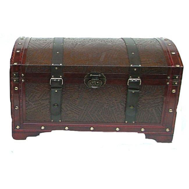 Antiqued Victorian Steamer Trunk  