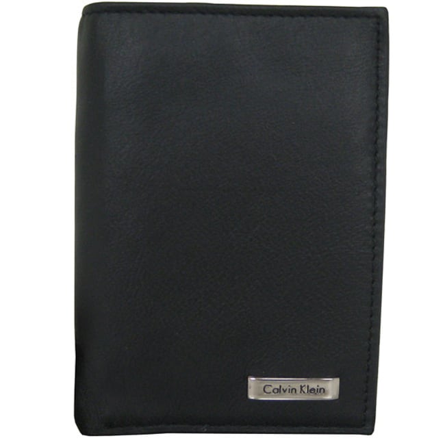 Calvin Klein Men&#39;s Black Leather Trifold Wallet - Free Shipping On Orders Over $45 - Overstock ...