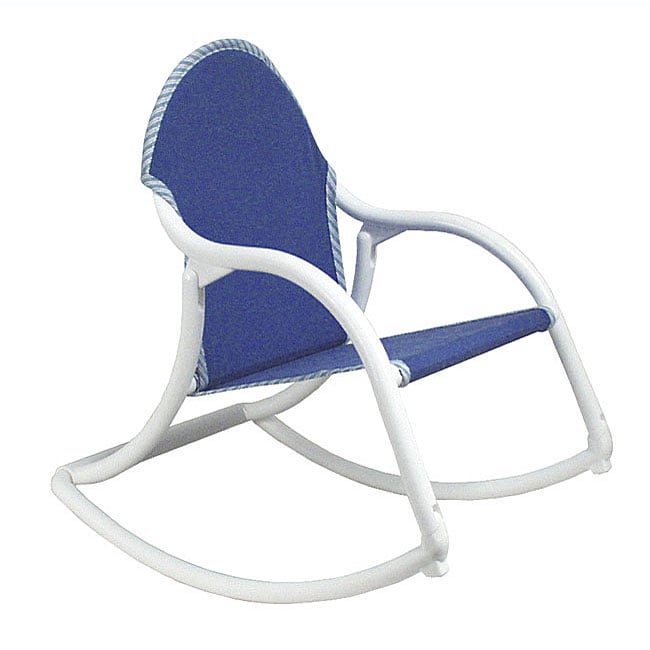 Hoohobbers Denim Canvas Folding Rocking Chair  