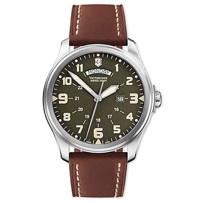 Swiss Army Infantry Vintage Day Date Mens Watch  