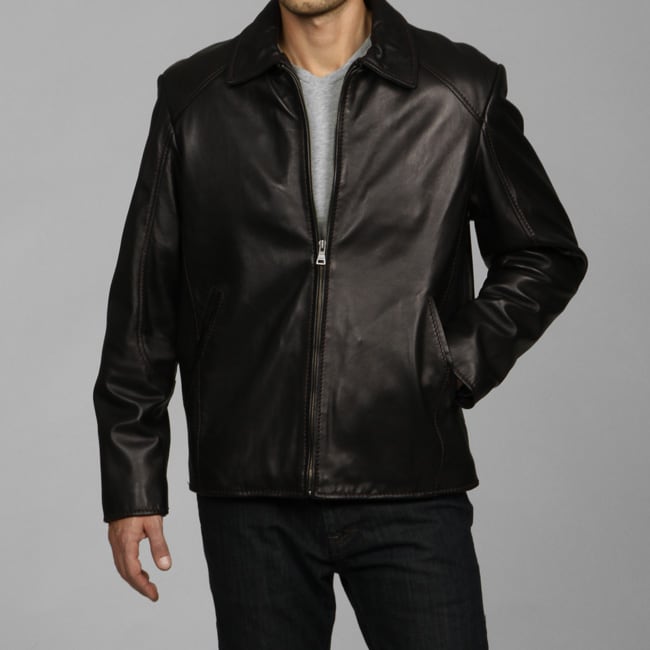 Izod Men's New Zealand Lamb Leather Jacket - 11772070 - Overstock.com ...