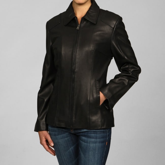 IZOD Women's Plus Size Scuba-style Leather Jacket - Free Shipping Today ...