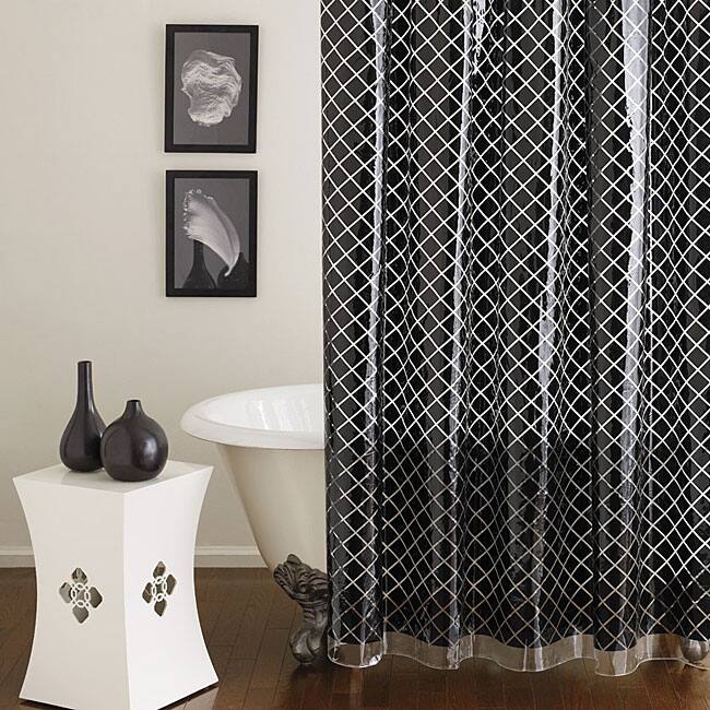 Manor Hill Madison Black Shower Curtain