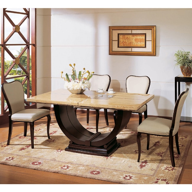 Nicola 7 piece Marble Dining Set