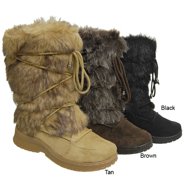 Shop Glaze by Adi Women's Faux Fur Boots - Free Shipping On Orders Over ...