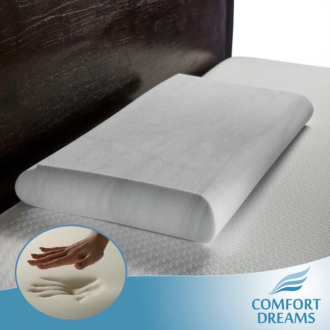 Comfort Dreams EnviroGreen Crowned Low Profile King-size Memory Foam Pillow