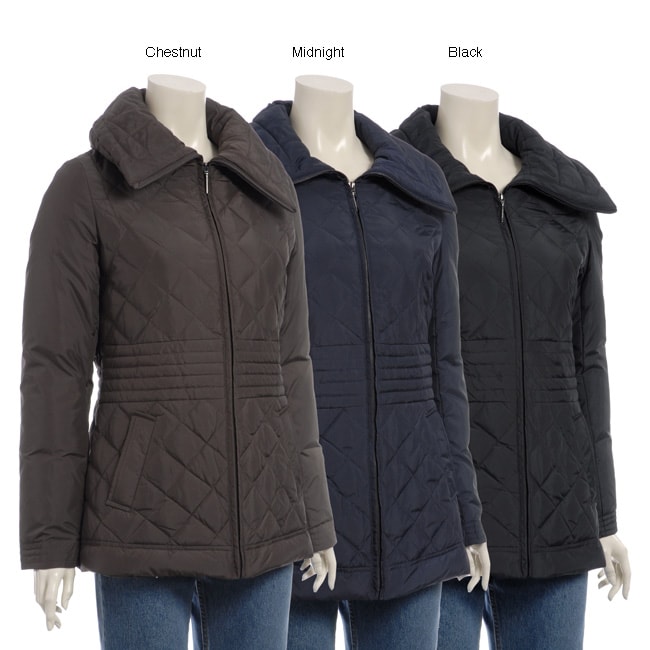 Via Spiga Womens Lightweight Quilted Down Jacket  