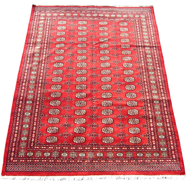 Pakistani Bokhara Red Rug (6 x 9)  