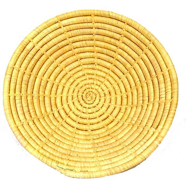 Natural colored Spokes design Coil Basket (Uganda)  