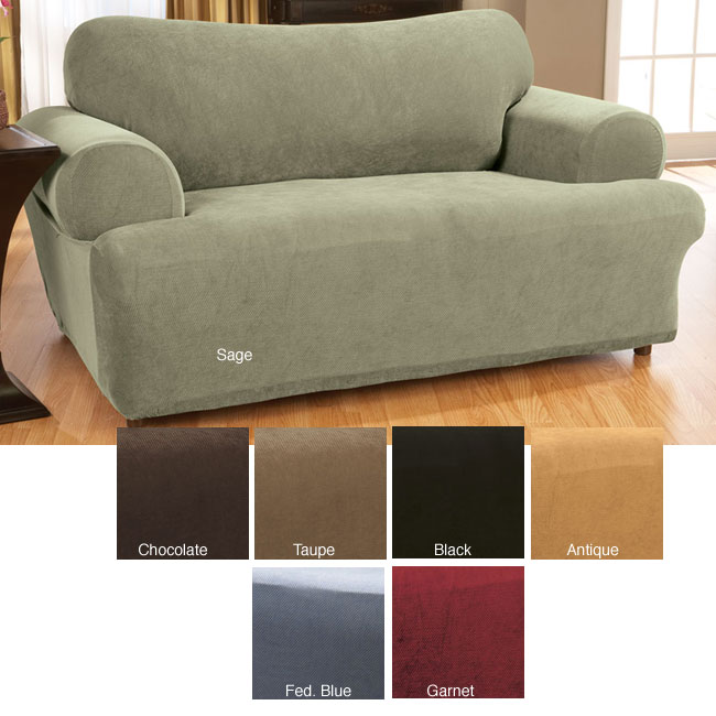 Stretch Waffle T cushion Sofa Slipcover  