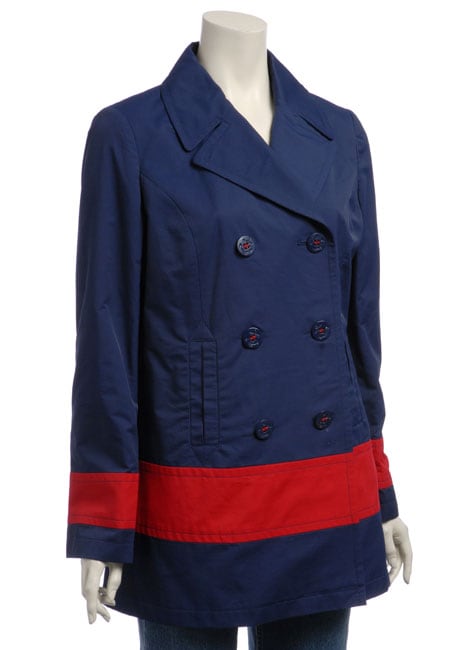 Tommy Hilfiger Plus Size Navy Womens Spring Coat  