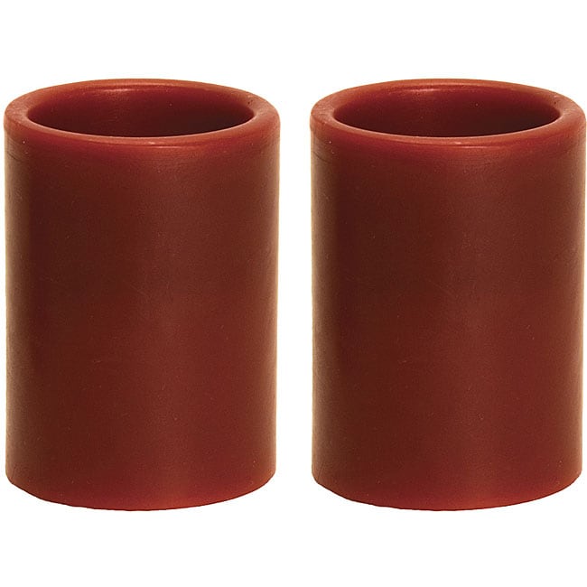 Flameless Burgundy 3x4-inch Pillar Candles (Set of 2) - Overstock ...