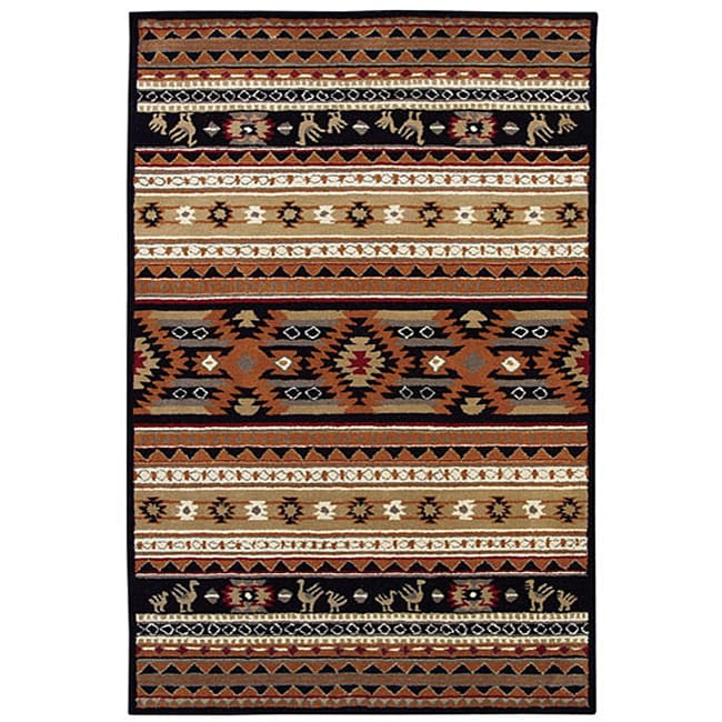 Hand tufted Cherokee Wool Rug (5 x 8)  