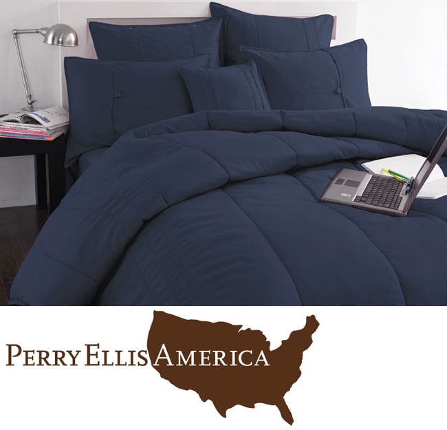 Perry Ellis Chino Navy Comforter  