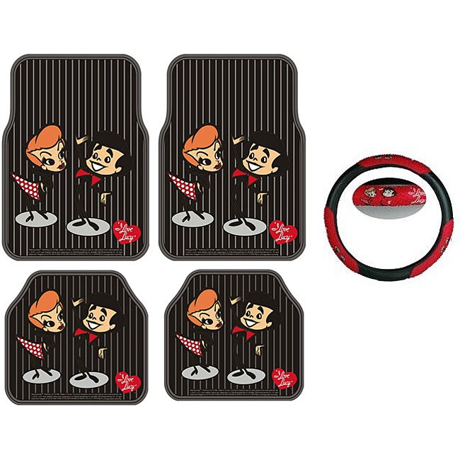 'I Love Lucy' Floor Mats and Steering Wheel Cover Free Shipping Today 11892500