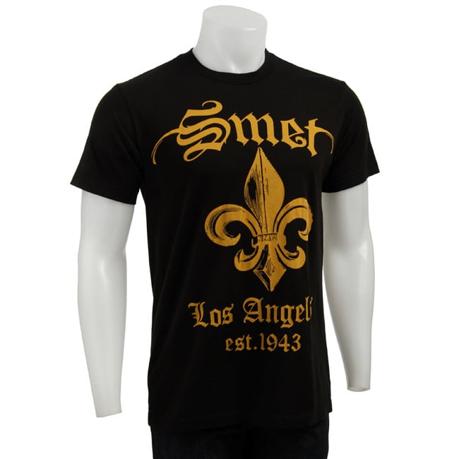 Smet Mens Black Fleur De Lis Short sleeve T shirt