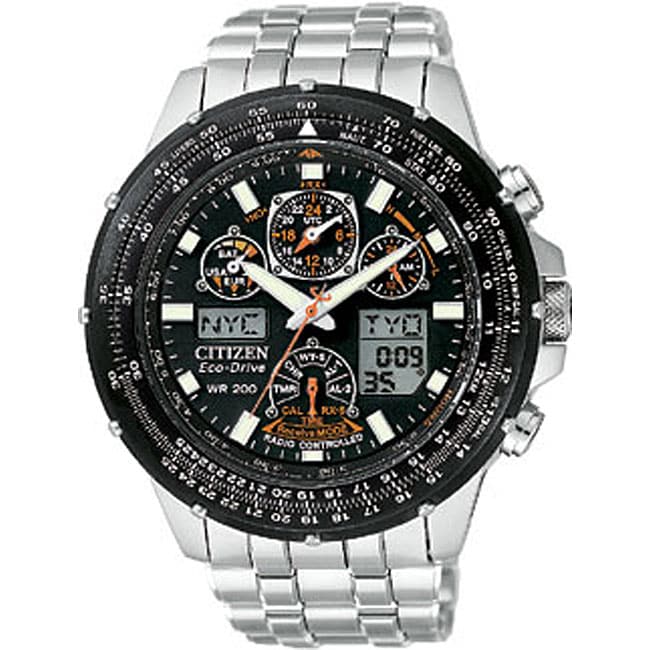 Citizen Eco drive Skyhawk A T Mens Steel Watch  