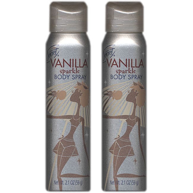 Secret 2.1 oz Vanilla Sparkle Body Spray (Pack of 6)  