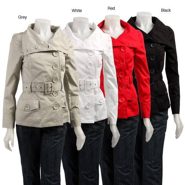 Last Kiss Womens Belted Short Jacket  