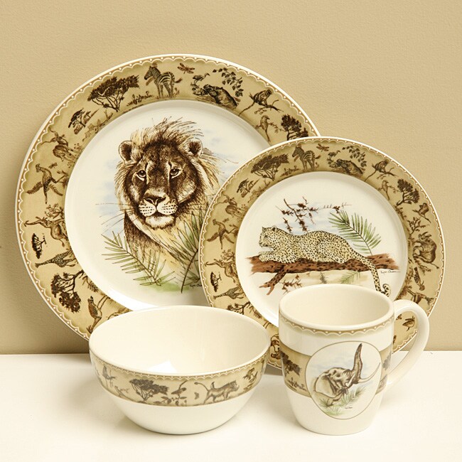Zrike Lynn Chase 'Tanzania' 16piece Dinnerware Set Free Shipping