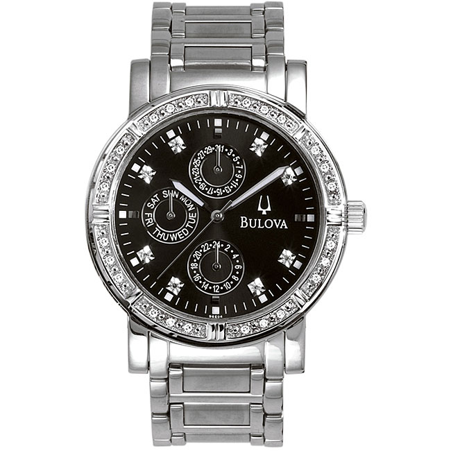 Bulova Mens Diamond Multifunction Watch  