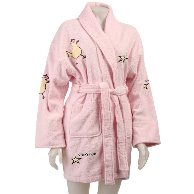 Aegean Apparel Womens Chicks Rule Applique Robe on PopScreen