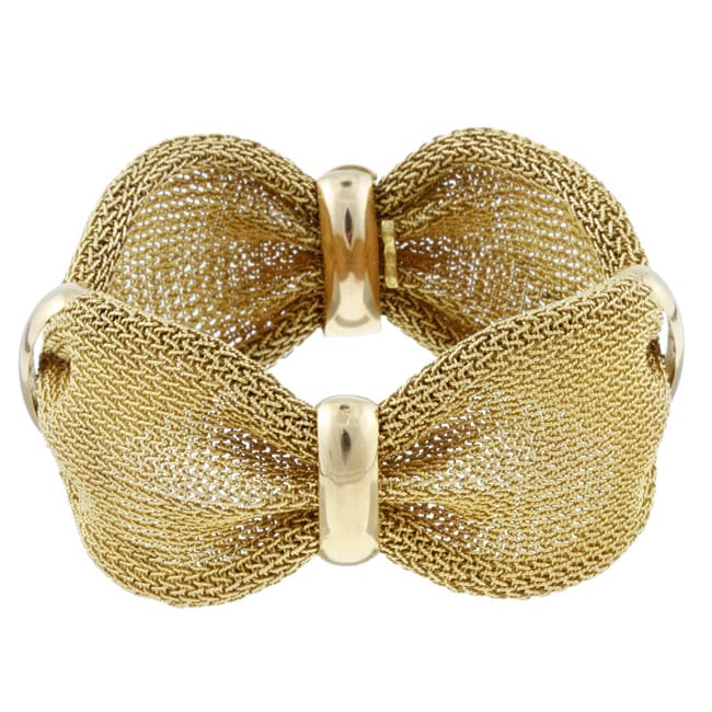 18k Yellow Gold Vintage Mesh Estate Bracelet