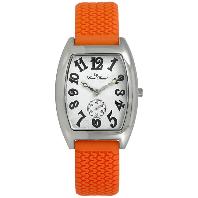 Lucien Piccard Unisex Orange Rubber Strap Watch