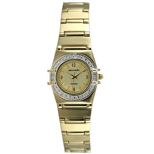 Pierre Cardin Diamond Collection Women's Goldtone Watch Free Shipping