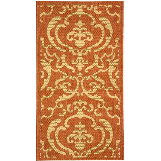 Indoor/ Outdoor Bimini Terracotta/ Natural Rug (2' x 3'7) Safavieh Accent Rugs