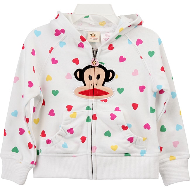 Small Paul by Paul Frank Toddler Girls Heart Print Monkey Hoodie 