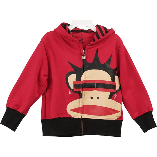 Small Paul by Paul Frank Toddler Boy's Red Monkey Hoodie - Free ...