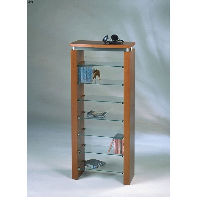 Natural Cherry Veneered Media Storage Unit  